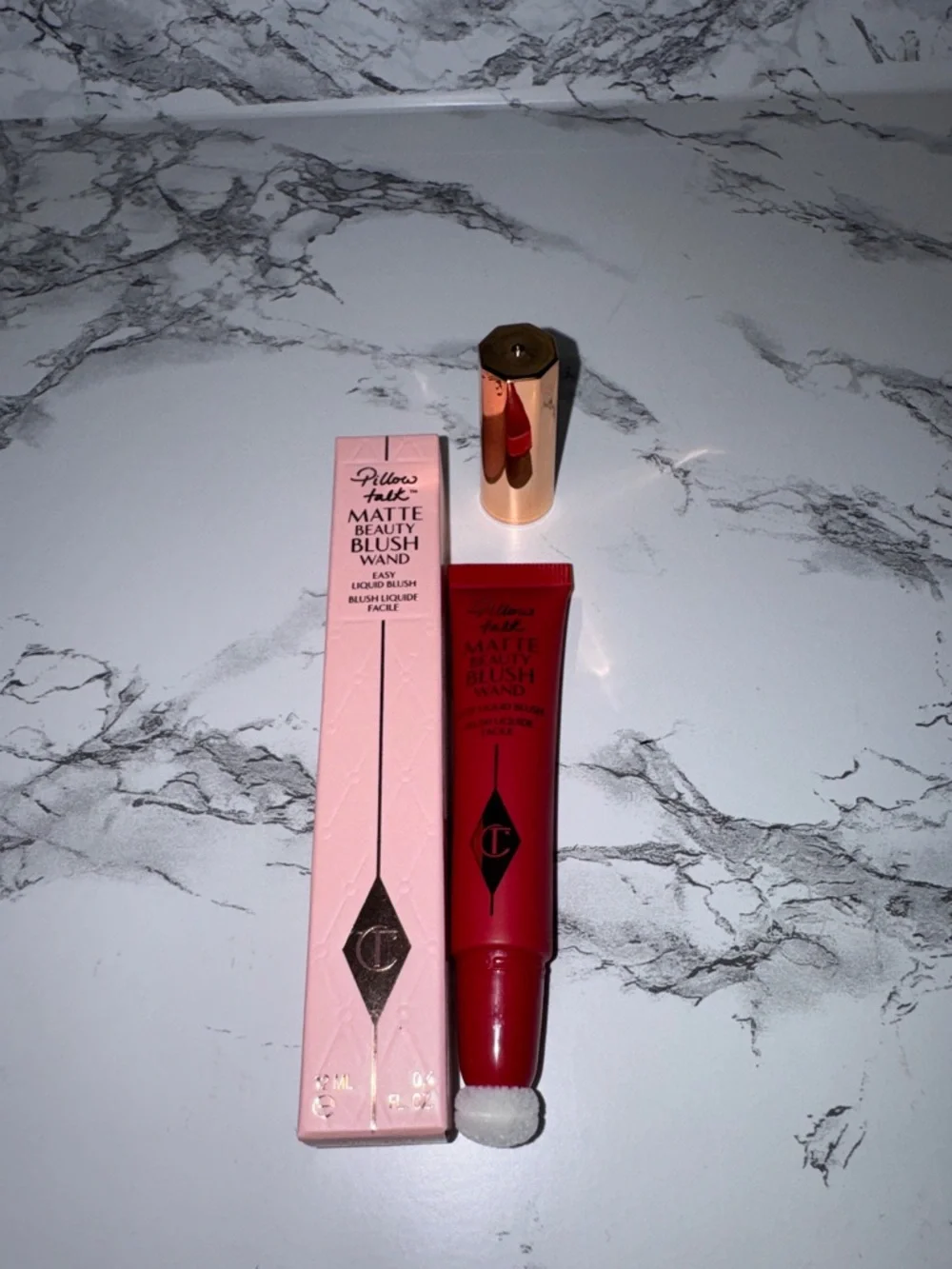 NWT Charlotte Tilbury matte blush wand: pillow talk dream pop Never used